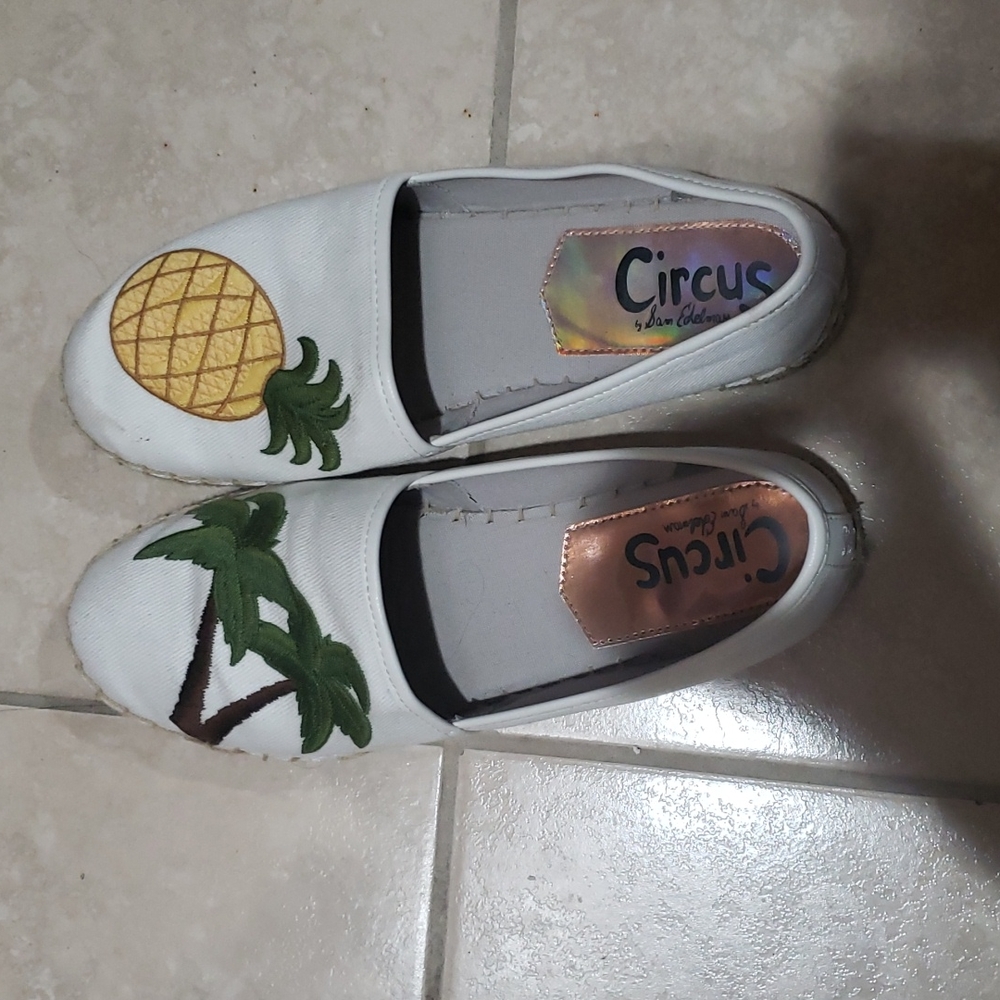 Circus Sam Edelman Lina Espadrille Flats White 9